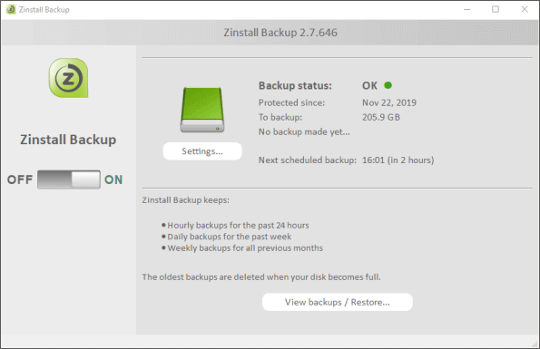 software di imaging gratuito - zinstall full back