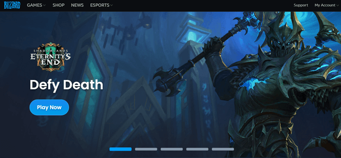 Interfaccia di gioco Blizzard