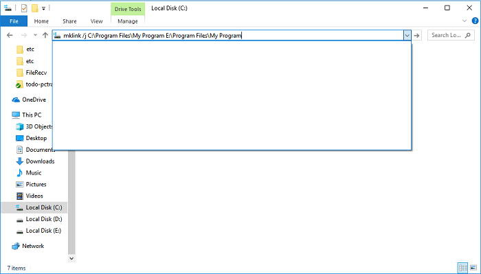 trasferire programma con Esplora file