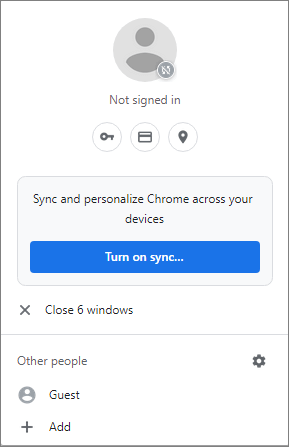 utilizza chrome con un account google