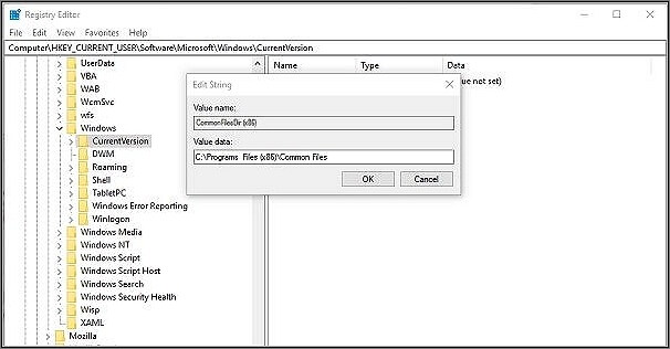 cercare il percorso della cartella