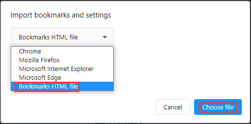 trasferisci segnalibri da chrome su opera - step 3