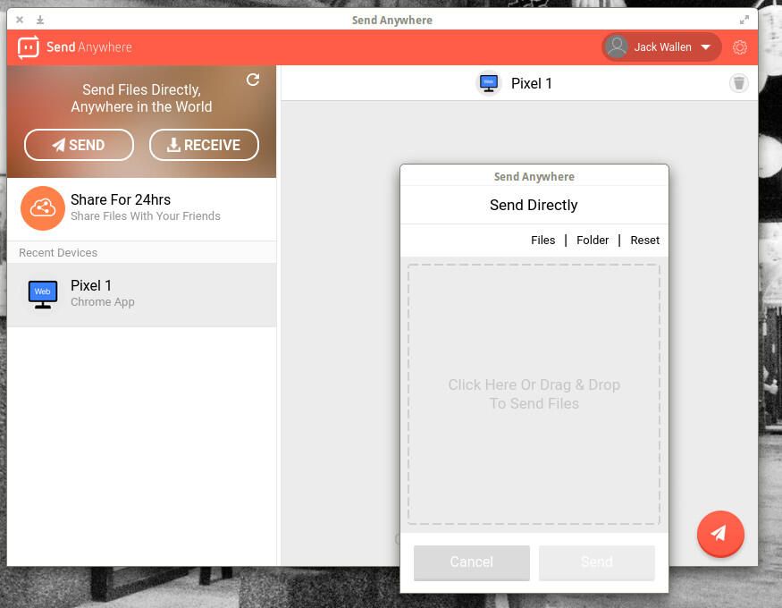 inviare file tramite sendanywhere