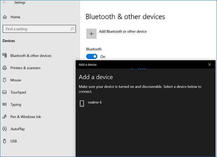 trasferisci file tramite bluetooth