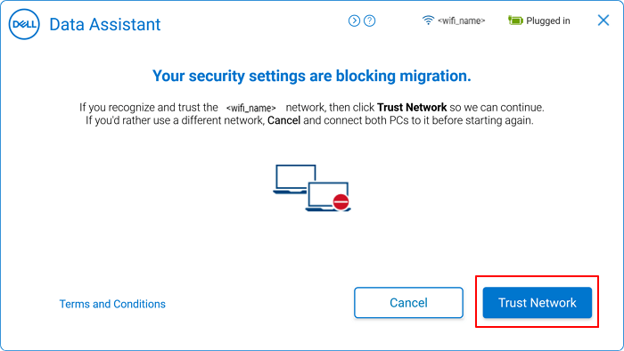 Trust network per la migrazione dei file