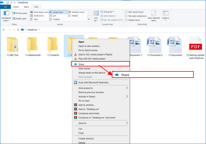 trasferisci file con onedrive