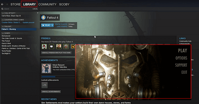 Gioca ai giochi Steam trasferiti sul nuovo PC.