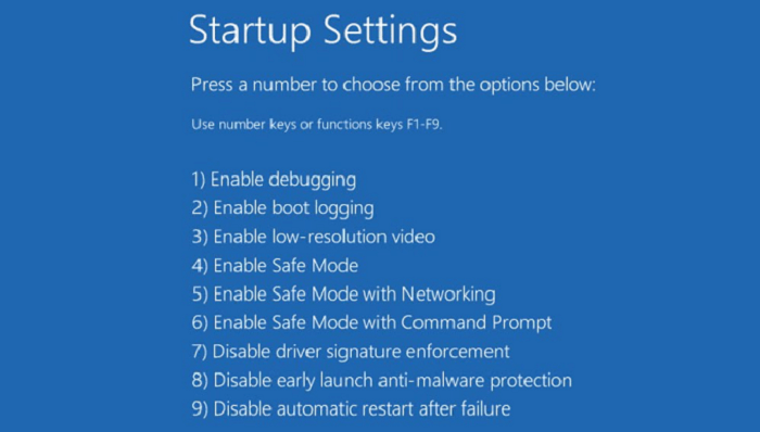 modalità provvisoria di Windows