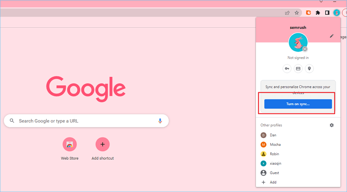 Attiva la sincronizzazione