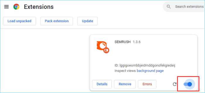 disabilitare le estensioni di google chrome