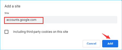 inserisci accounts.google.com