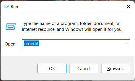 regedit