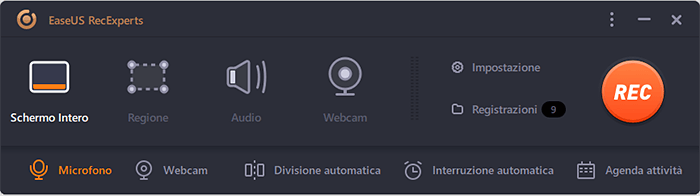 mainscreen di EaseUS RecExperts