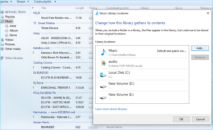 Percorsi della raccolta Musica