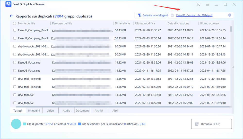 eliminare i dati duplicati passaggio 4