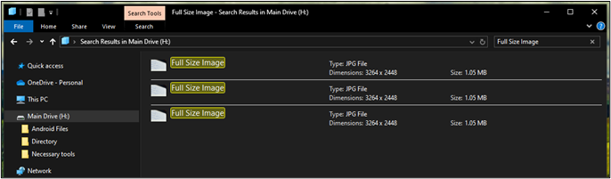 Risultati della ricerca nell'unità principale