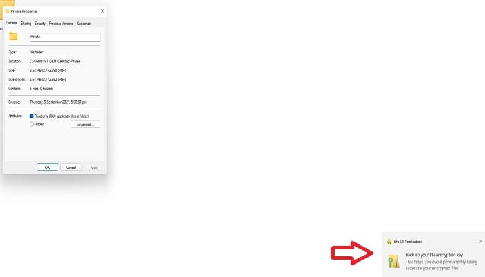 Aggiungi sicurezza alla tua cartella in Windows 11/10 - 6
