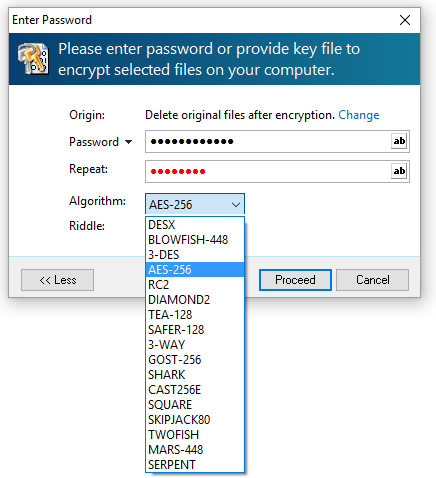 AEP encrypt folder