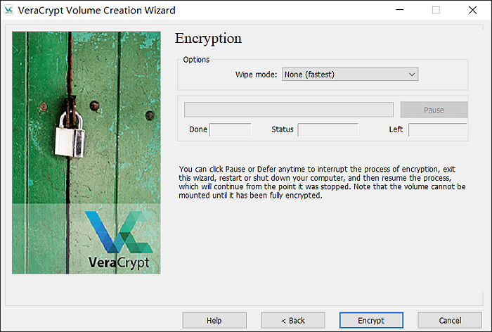 completa la cifratura del disco del PC