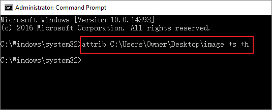 nascondere file in cmd