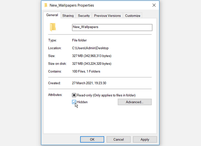 nascondi i tuoi file - 1
