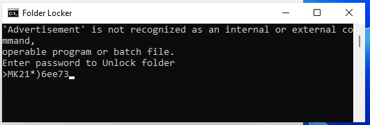 Sblocca una cartella