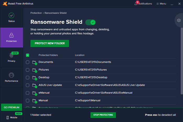Avast protegge le cartelle dal ransomware