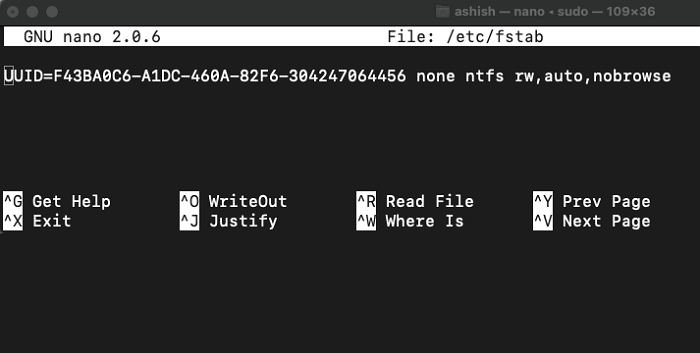 Abilita lettura e scrittura NTFS utilizzando FSTAB