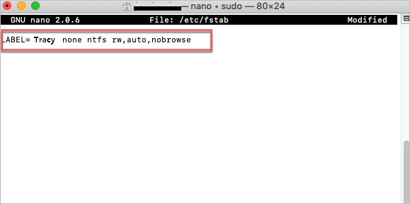 sostituisci nome drive NTFS