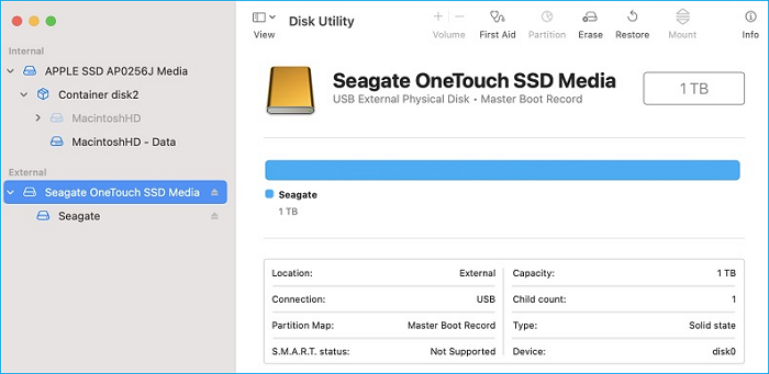 formatta le unità ntfs in apfs