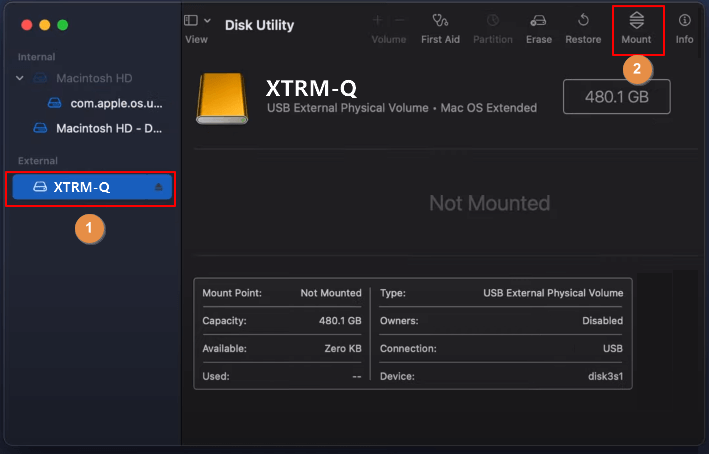Monta un disco rigido esterno