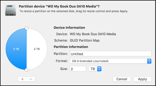 seleziona la dimensione del file e il file