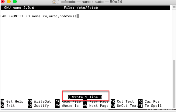 salvando il file modificato