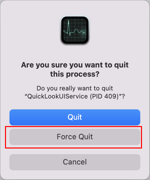 applicare l'uscita forzata da un processo in corso