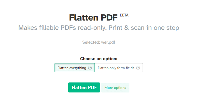 flatten pdf sejda