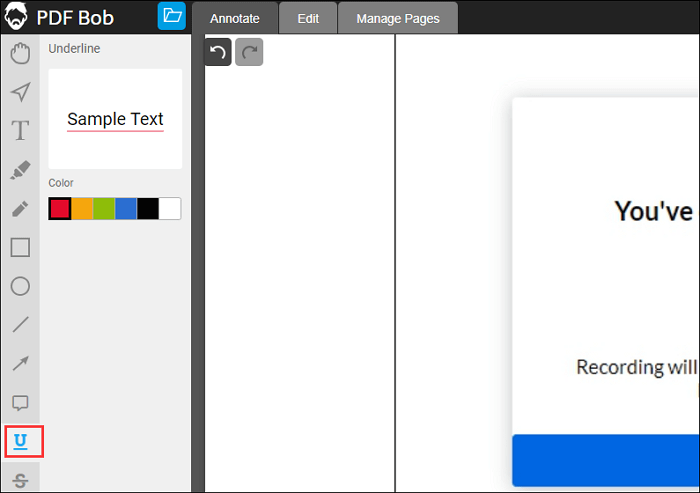 Come sottolineare il testo in pdf online