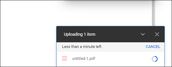 caricamento di pdf in corso
