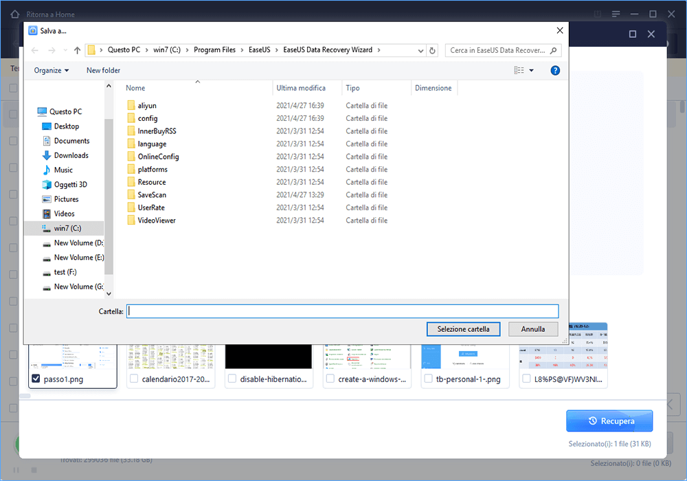 Strumento di EaseUS recupero del disco rigido con Guida d'utente 5