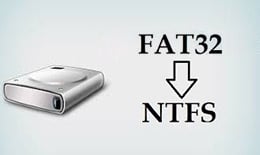 convertire fat 32 in ntfs